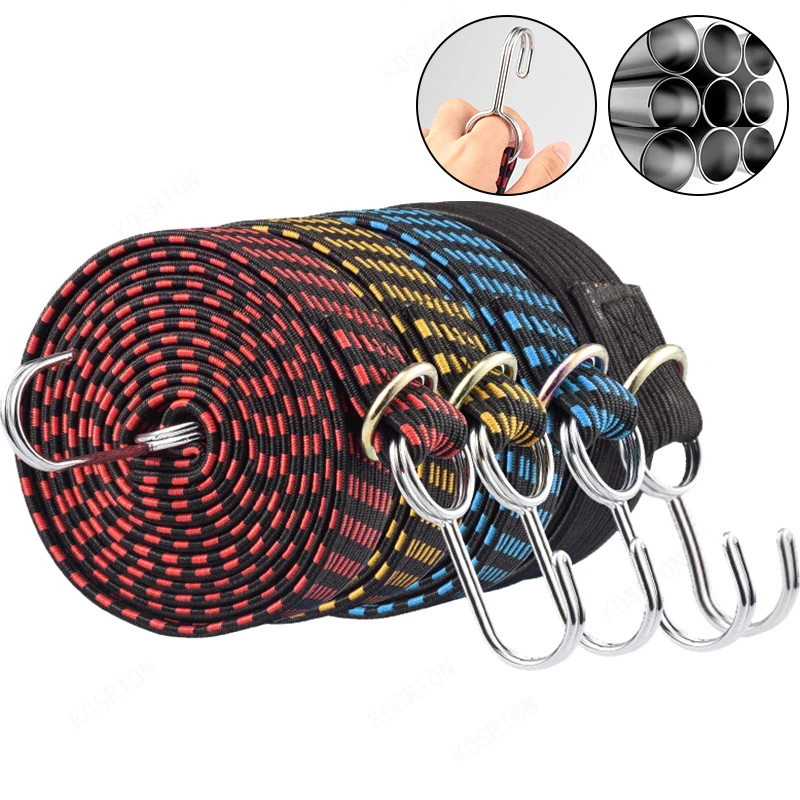 4 Corde Elastiche Con Ganci Regolabili 100cm - Cinghie Per Bagagli, Campeggio, Trasporto - Foto 11