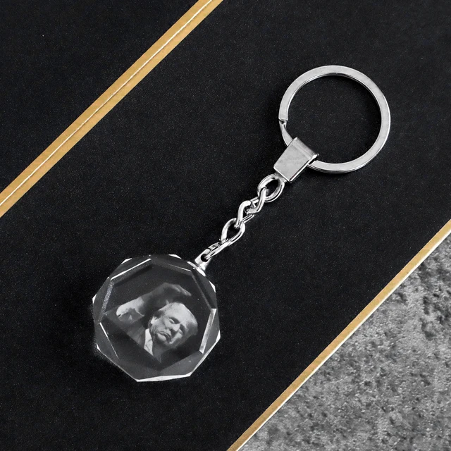Trump Crystal Keychain in Box Bag Accessory Pendant Car Key Ring Holiday Christmas Gifts For Men Women Jewelry Accessories 1