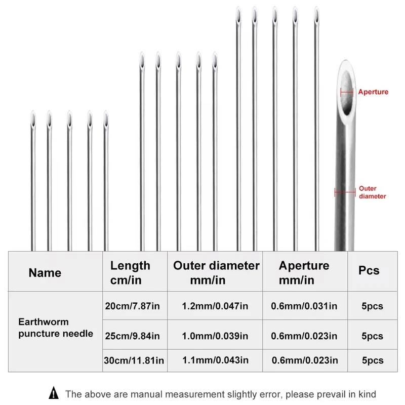 Aiguille à escher en acier inoxydable - Outil portable pour enfiler vers de terre et appâts naturels facilement