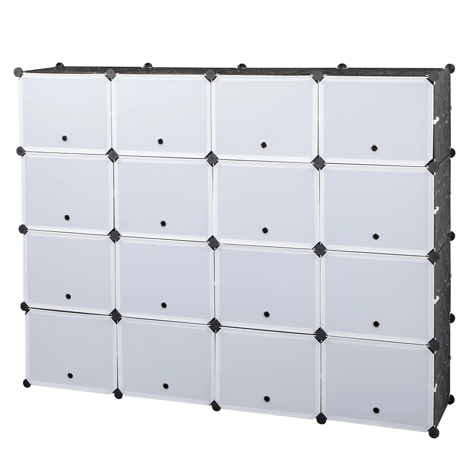 8-Tier Portable 64 Pair Shoe Rack Organizer 32 Grids Tower Shelf Storage Cabinet Stand Expandable for Heels, Boots, Black