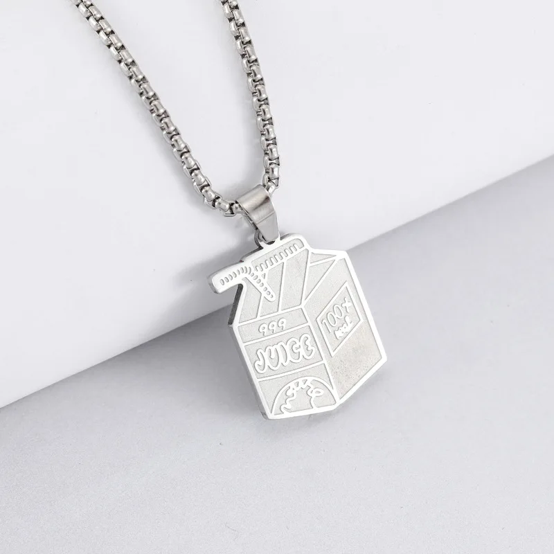 New JUICE and Wrld Necklace Popular Rapper Singer Series Pendant Necklace Fans Souvenir Jewelry Gift Stainless Steel Pendant 2