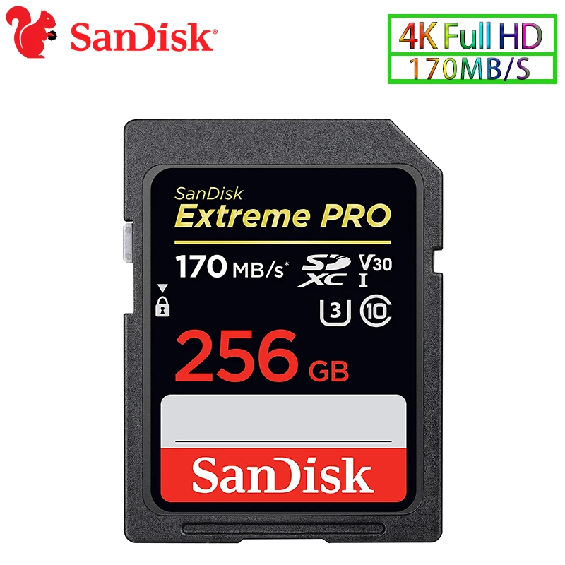 

SanDisk Extreme PRO 64GB 32GB 4K SD Card UHS I 128GB 256GB Flash Memory Card SDXC Class 10 U3 V30 4K Digital Camera SDcard SDHC