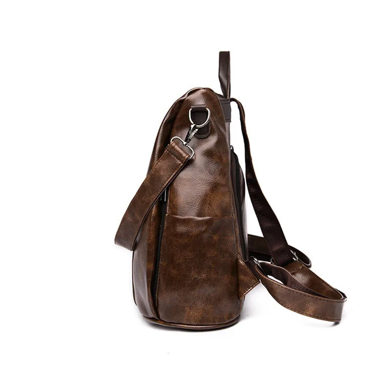 New Women's Backpack Fashion Soft Leather leisure bag Versatile Large Capacity Outdoor Travel Ladies Bag Students Bag