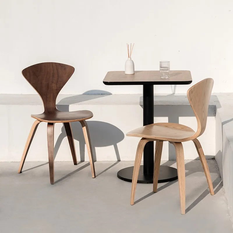 Cherner Chair American Retro Industrial Style Cafe Leisure Solid Wood Backrest Dining