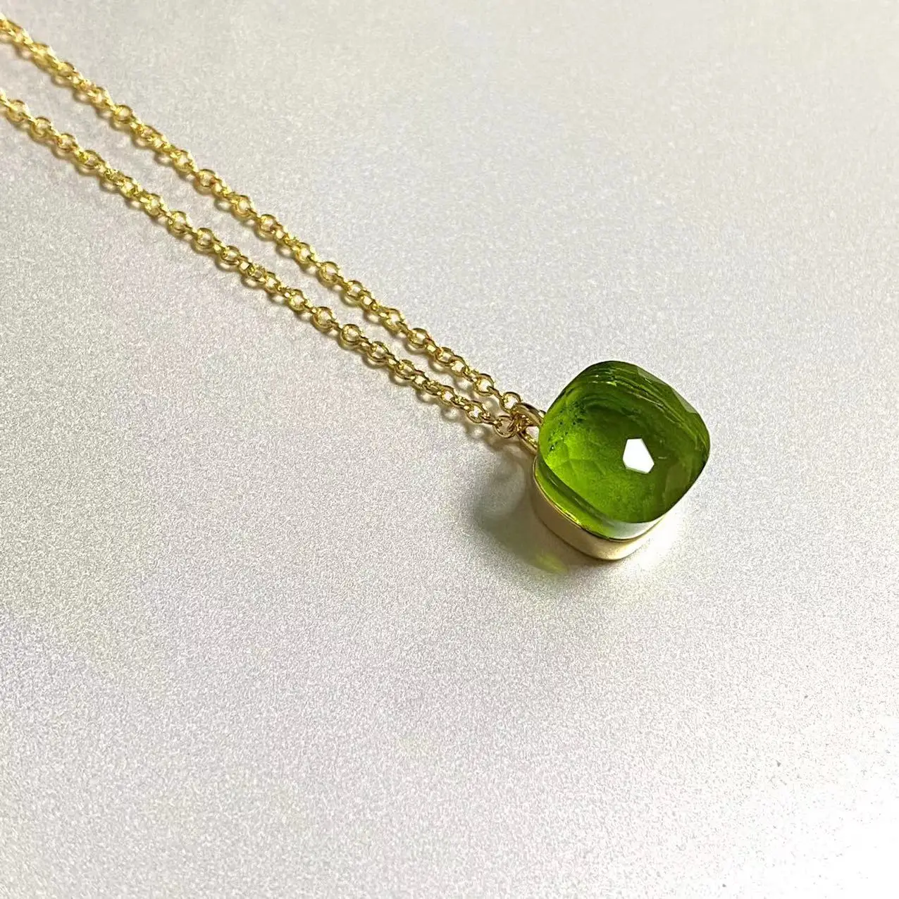 Candy Style Necklace For Women Natural Crystal Pendant Necklace 30Colors Gold Plated Fashion Jewelry Gift For Women