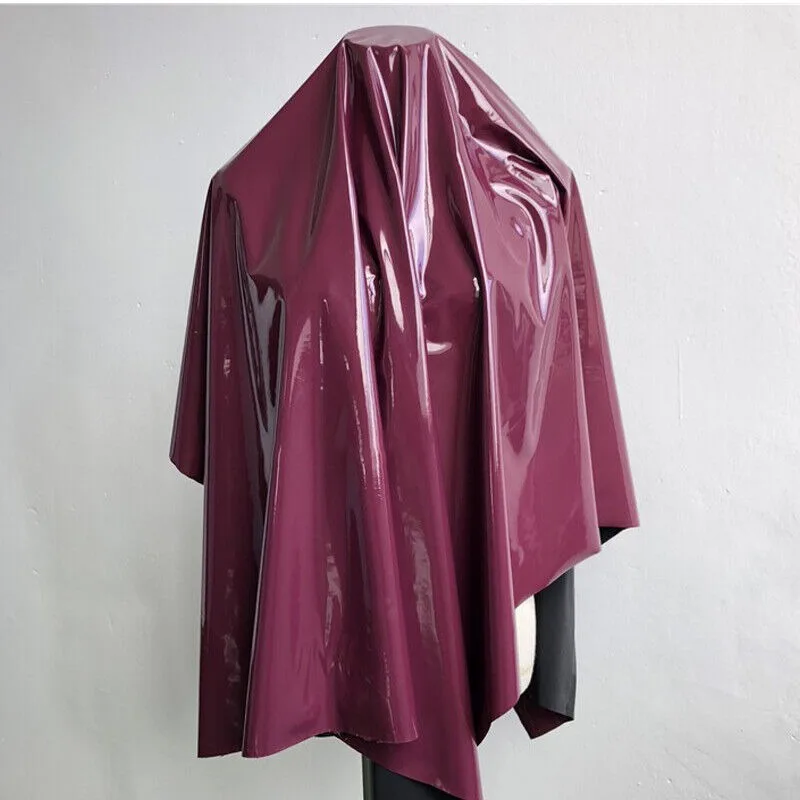 Pu Patent Leather Fabric Vinyl Faux Wet Look Glossy Leather Fabric Waterproof DIY Patches Stage Cosplay Decor Bag Stage Dress