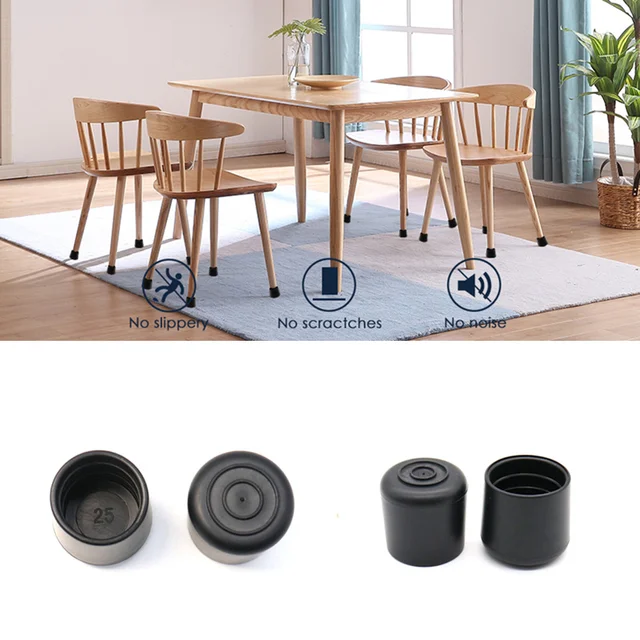 16Pcs Rubber Chair Leg Tips Caps Furniture Foot Table End Cap Covers Floor Protector for Indoor Home Outdoor Patio Garden Office 3