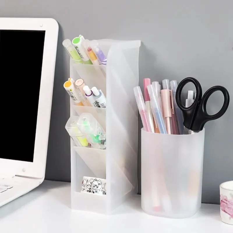 Ins Korea Desktop Pens Brush Organizer Stationery Holder Divider Organizer School Supplies pen holder,stationery organizer,stationery storage box,pen pencil case