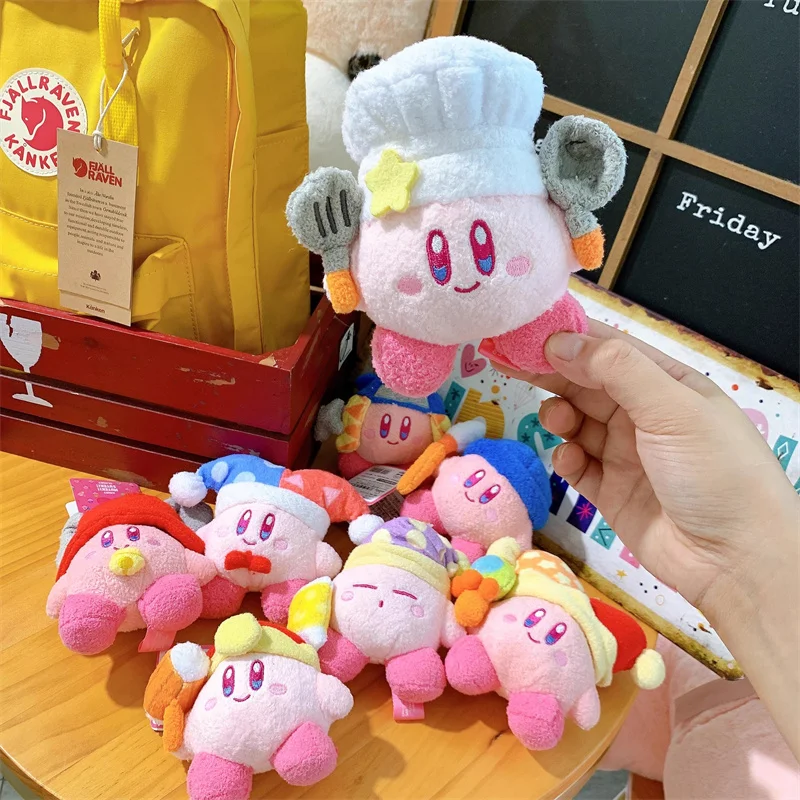 

New Cross-Dressing Star Kirby Plush Toys Keychain Game Cute Pink Kirby Keychain Car Pendant Cute Anime Soft Stuffed Doll Gift