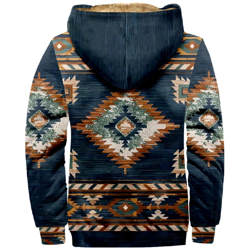 New Totem Italian Cotton Coat Hooded Sweater Casual Print Long Sleeve Zipper Sweater Thick Cotton Coat Autumn and Winter a38