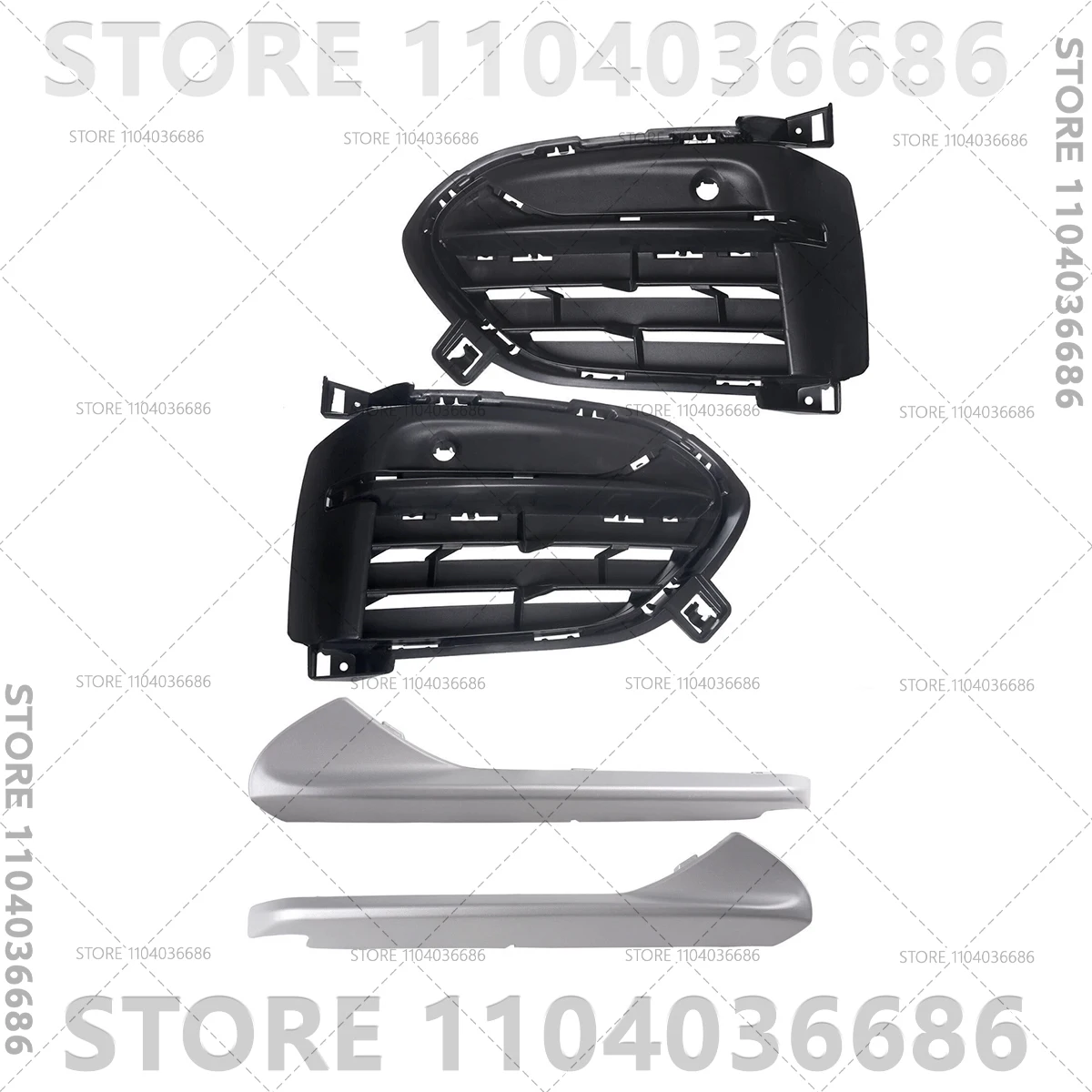 2015-2019 BMW X6 35i 50i (F16) 프론트 범퍼 외부 그릴 사이드 커버 51117319777 51117319778 51117343259 51117343260