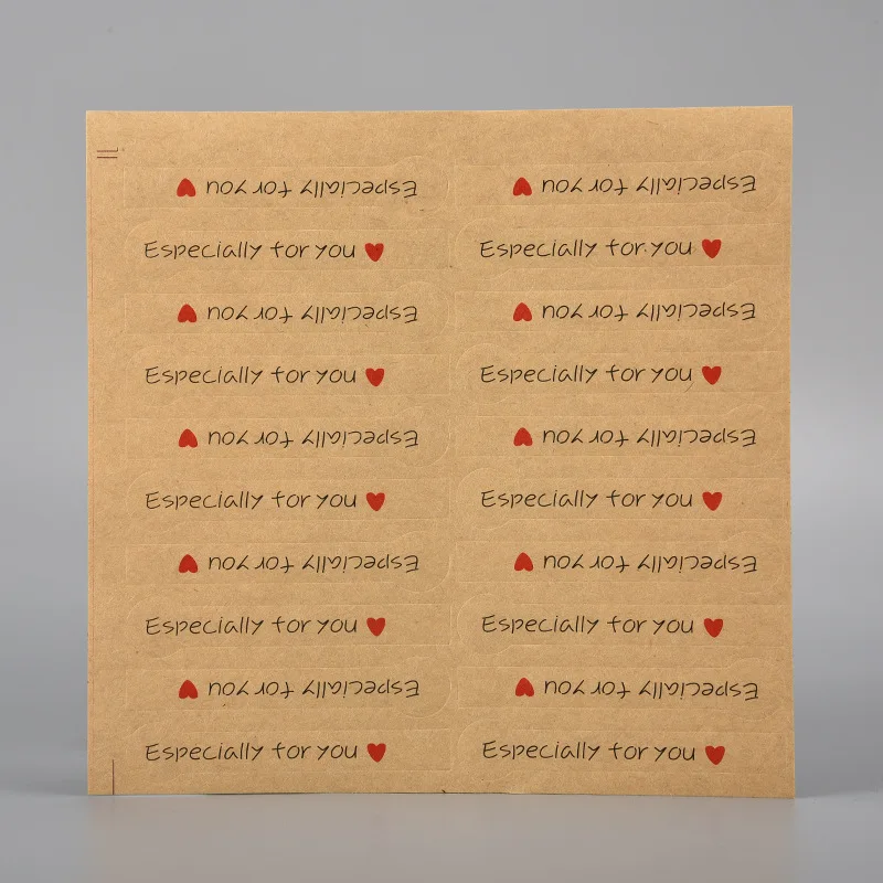 

5 Sheets Especially Suitable for Your Long Kraft Paper Sticker Scrapbook Label Gift Sticker Self-adhesive DIY Paper Label