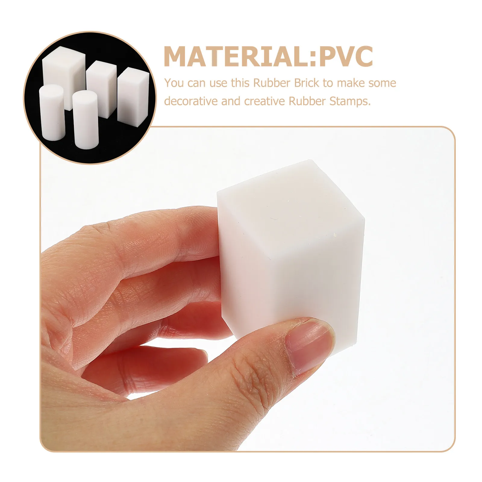 5Pcs DIY 고무 조각 블록 프리미엄 PVC 고무 벽돌 스탬프 손으로 조각한 공예 용품 경량 휴대용 DIY 용품