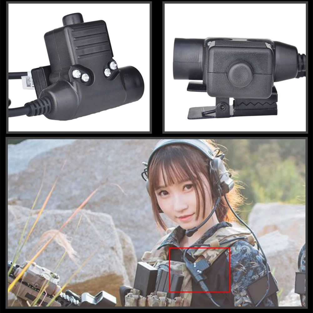 Tactical U94 PTT Military Headset Adapter ABS Headset Accessories For Baofeng UV-5R/888S KD-C1