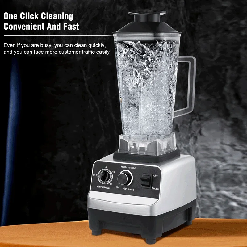4500W Blender Professional Fruit Food Processor Commercial Grade Timer Ice Smoothies Blenders Ice Smoothies Durable Blenders 3