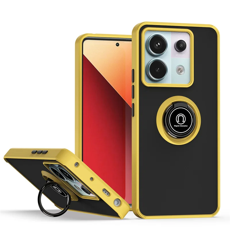 Armor Matte Shockproof Case with Magnetic Ring Holder and Stand