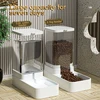 Automatic Cat Feeder & Water Dispenser with Gravity Food Storage Container for Cats and Dogs 2