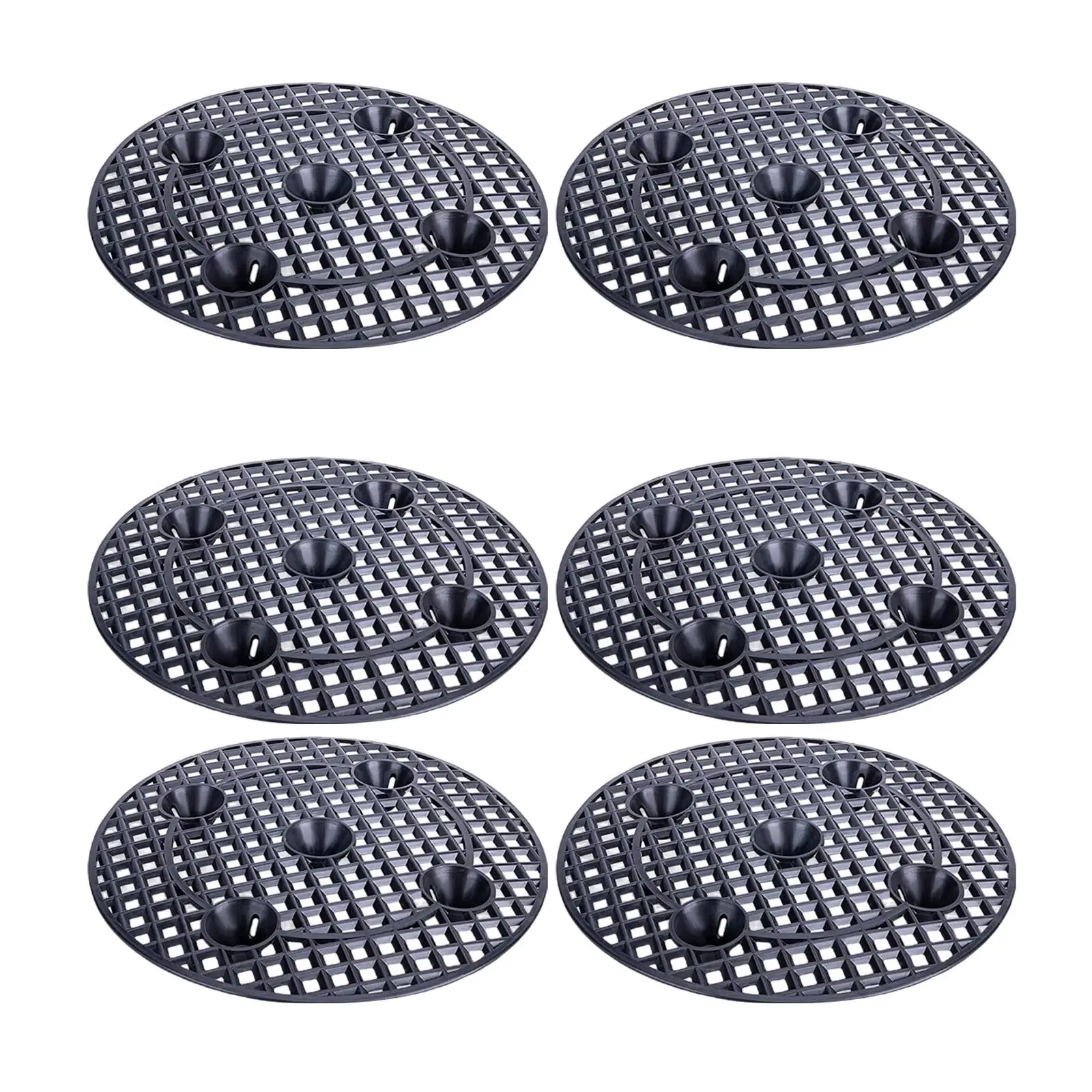 Heavy Duty Plant Stands for Fabric Pots Black Plant Pot Saucer 12" Level Pot Elevator for Outdoor Indoor Garden Patio
