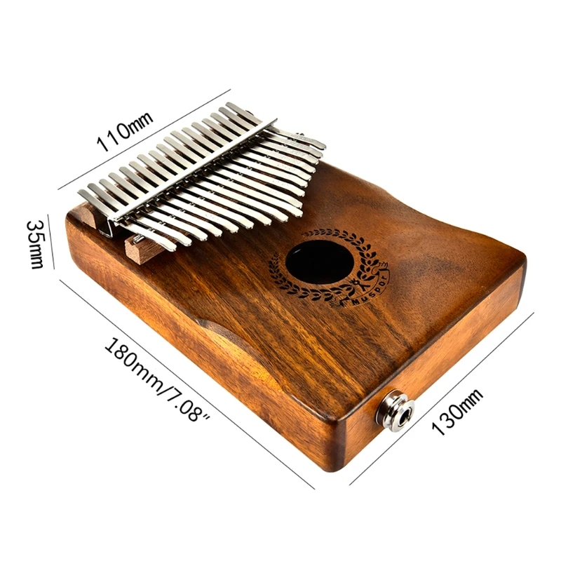 

583F 17 for Key Finger Kalimba Mbira Sanza Thumb Piano Pocket Size Beginners Instrume