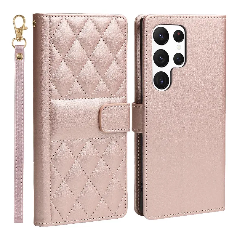 For Samsung Galaxy S8 S9 S10 S20 S30 S21 S22 S23 S24 Ultra S10 Lite Note 8 Note 9 S20 FE 5G S21FE Wallet Card Flip Leather Case_voghion.com
