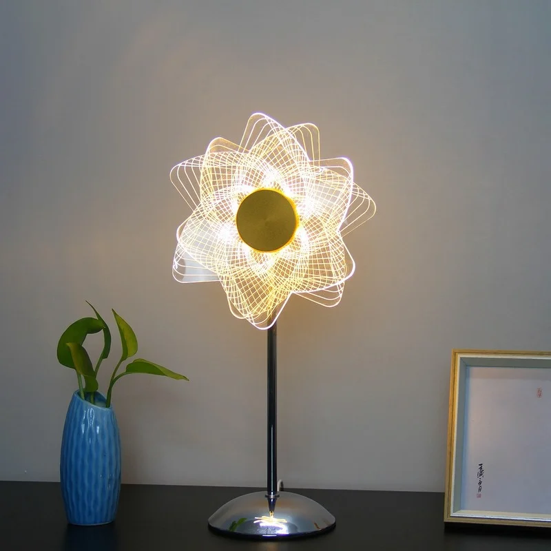 acrylic-led-table-light-creative-gift-atmosphere-lamp-room-decoration-ornament-bedroom-bedside-sunflower-windmill-night-light