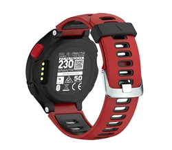 Dual - Color Silicone Watch Straps for Garmin Forerunner Series (Red and Black)