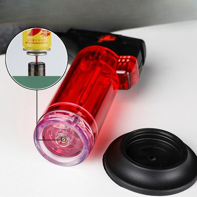 Spray Gun Lighter 4-pack High Temperature Windproof Blue Flame Cigar Lighter Baking And Barbecue Lighters Outdoor Survival Tool