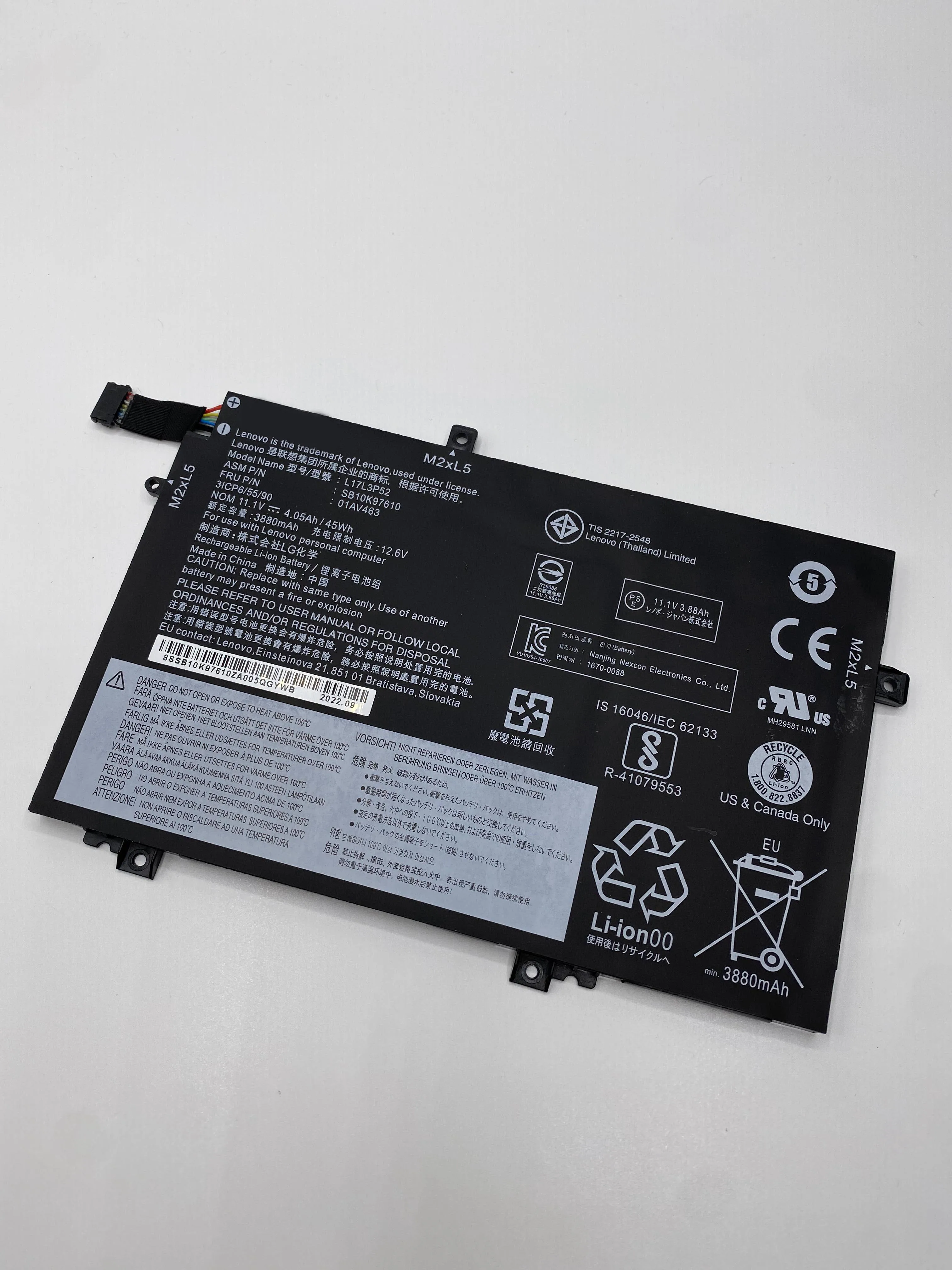 

Новый оригинальный аккумулятор L17C3P52 для Lenovo ThinkPad L480 L490 R480 R580 L580 L590 01AV463 01AV466 L17M3P53 L17L3P52 SB10K97610