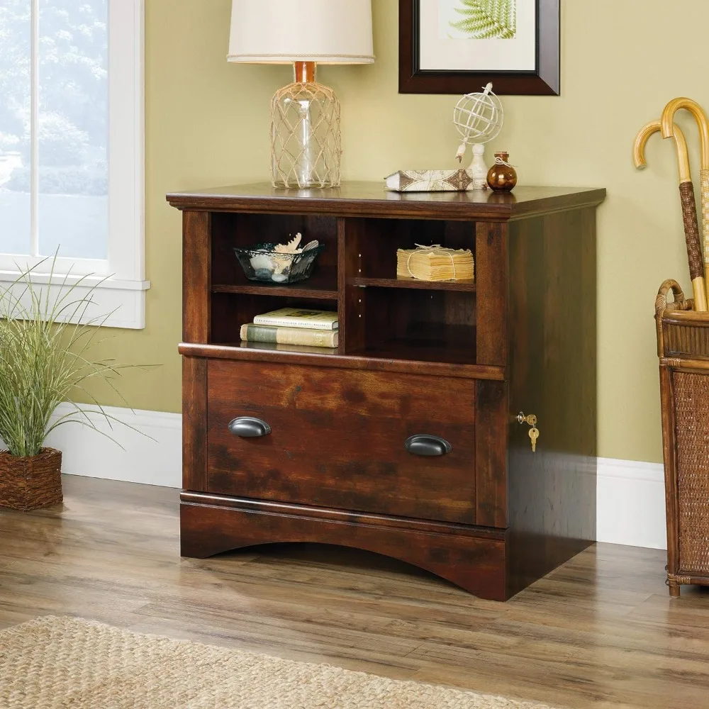 

Harbor View Lateral File Storage Furniture Curado Cherry Finish Chest of Drawers Removable Shelf Documents for Documents Office