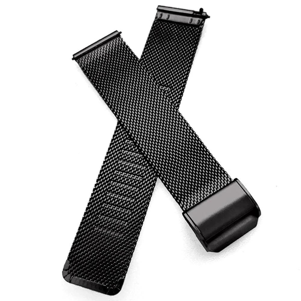 Milanese Stainless Steel Loop Bracelet Watch Band, 20mm & 22mm