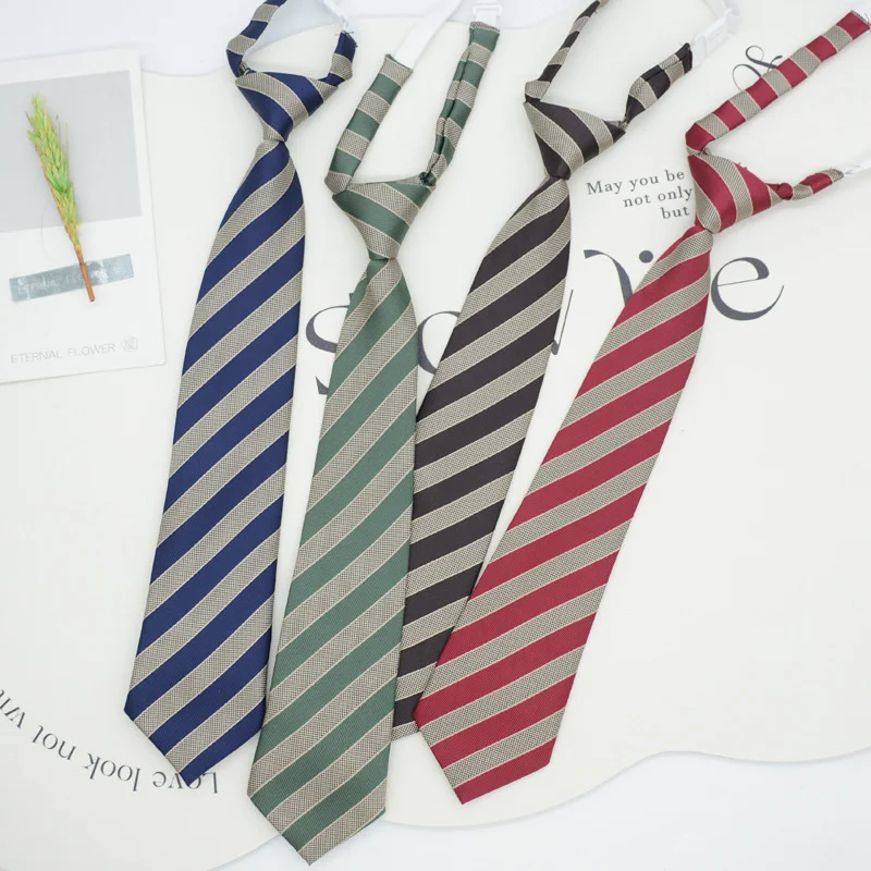 

Girls JK Ties Women College Style Striped Lazy Neck Tie 7CM School Uniform Red Neckties INS Trendy JK Neckwear Shirt Accessories
