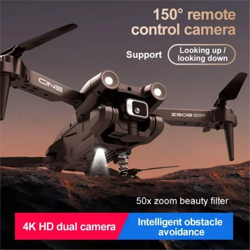 

Obstacle Avoidance Helicopter Remote Control Quadcopter RC Dron HOT Z908 Pro Toys Mini Drone 2.4G WIFI 4K Profesional Camera