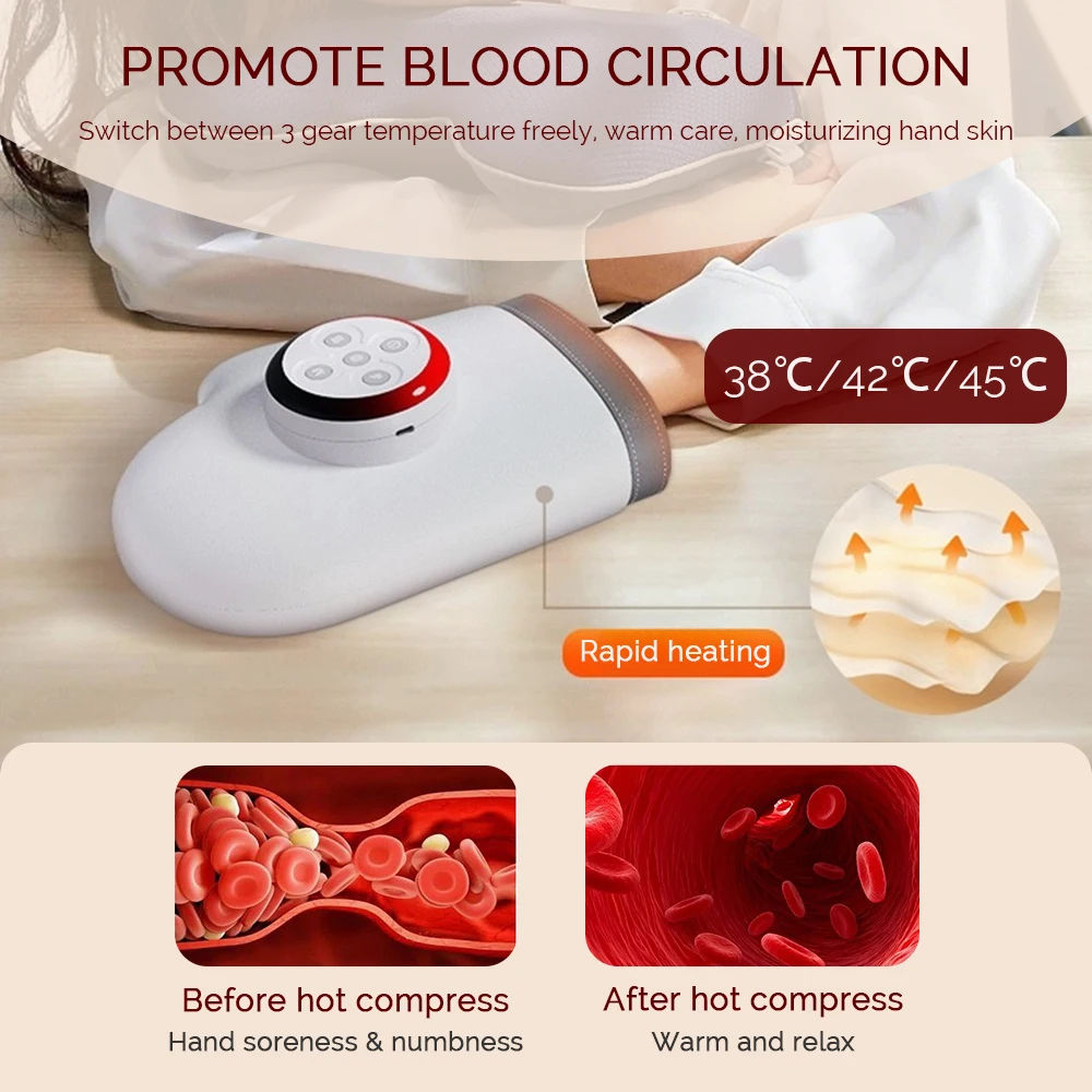 Electric Kneading Hand Massager 3 Mode Carpal Tunnel Wrist Finger Massagers Airbag For Finger Palm Fatigue Relieve