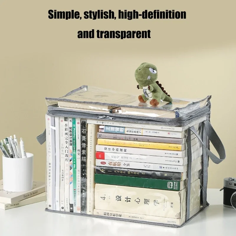 Book Organizers Foldable Book Box Waterproof Container Easy to Clean Toy Box Household Storage Case for School