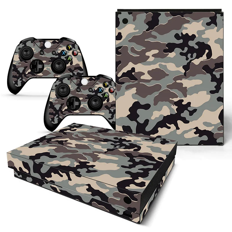 Camo Patten Console Skin E Xbox One X Controller Skin Set Xbox One X Skin Wrap Decal Sticker
