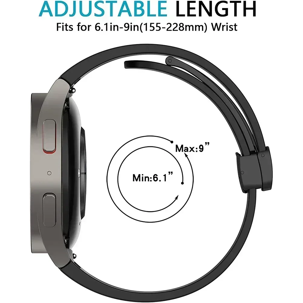 Enhanced Silicone Magnetic Buckle Watch Strap