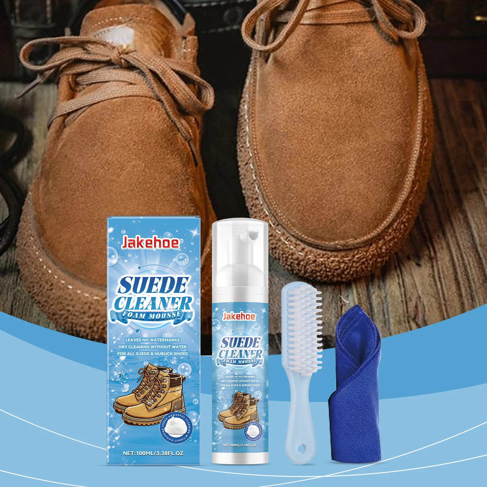 Leather Velvet, Knit Boot Canvas Cleaner, Removes Stains