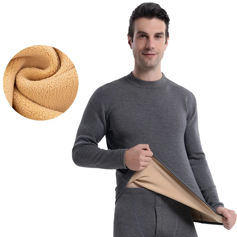 Thermal Underwear Men Thick Lamb Cashmere Fleece Long Johns Keep Warm In Cold Winter Days Men's Thermal Underwear