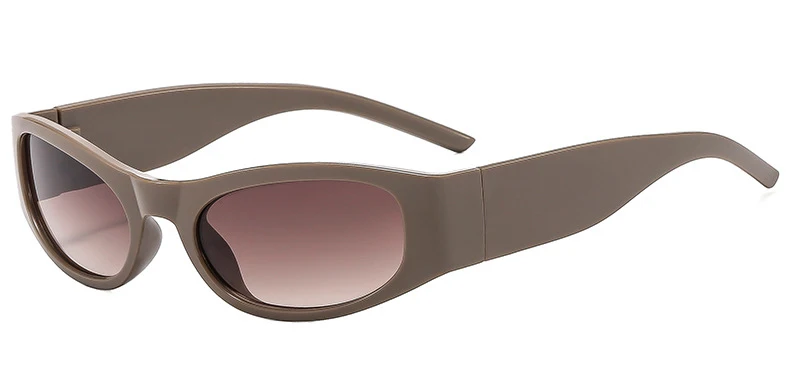 Steampunk Oval Frame Sunglasses with UV400 Protection