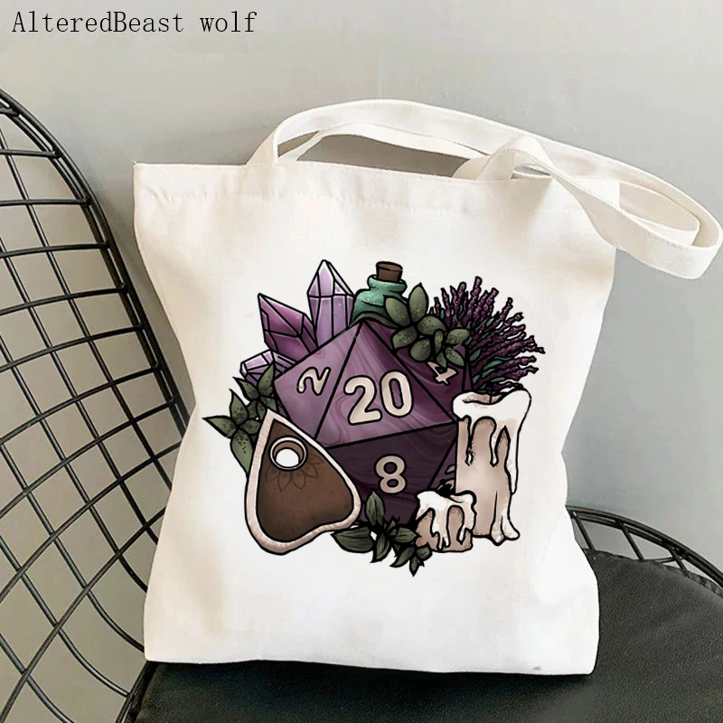 Women Shopper bag magic Nightmare Tarot card witchy Bag Harajuku Shopping Canvas Shopper Bag girl handbag Shoulder Lady Bag