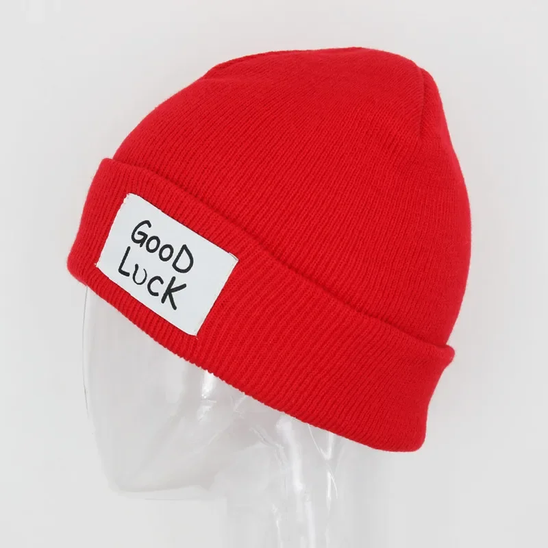 Anime Game Good Luck Wool Knitted Hat Cosplay Red Bell Shaped Bucket Cap Unisex Costume Prop Accessories cosplay hat cosplay prop accessories