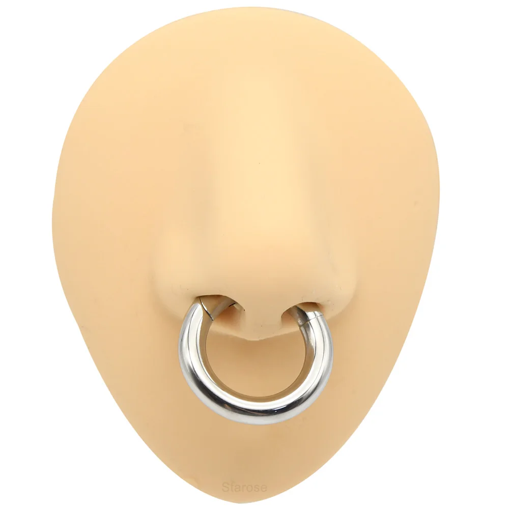 Segment Hoop Ring Septum Clicker BCR PA Piercing Nose Ring Ear Stretcher Weights Stainless Steel Hinged
