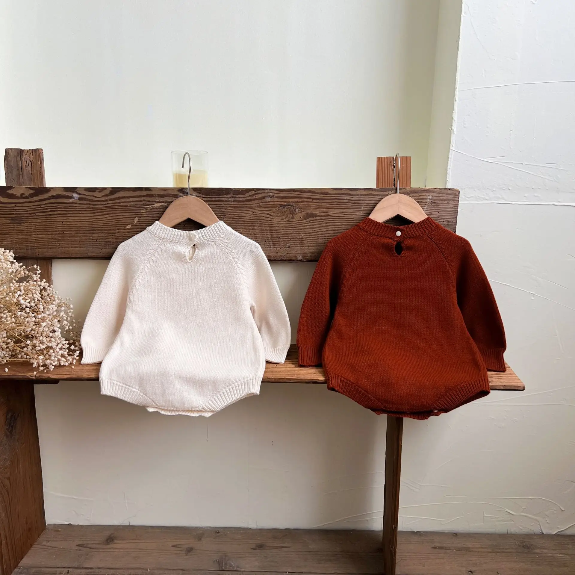 Autumn Newborn Infant Baby Girls Boy Cartoon Bear Doll Sweater Romper Cute Rompers Kids Onepiece Fashion Baby Clothing