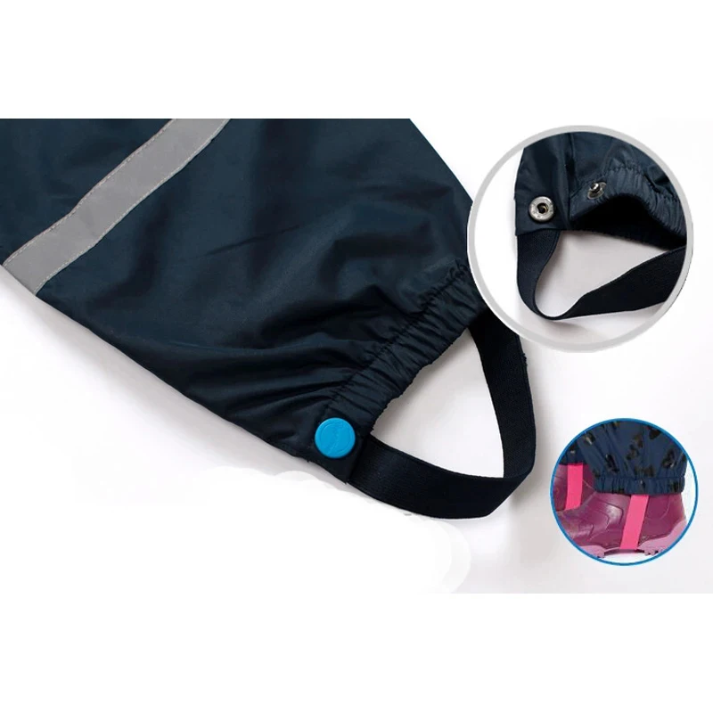 Kids Rain Pants - Autumn/Spring Waterproof Trousers with Fleece Lining, Windproof Design, and Loose Fit - Ideal for Boys and Girls