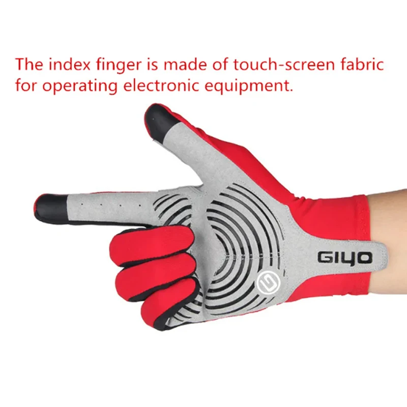 GIYO Gym Gloves Colorful Fashion Full Finger Gloves Wommen Men Road MTB Bicycle Cycling Gloves 5