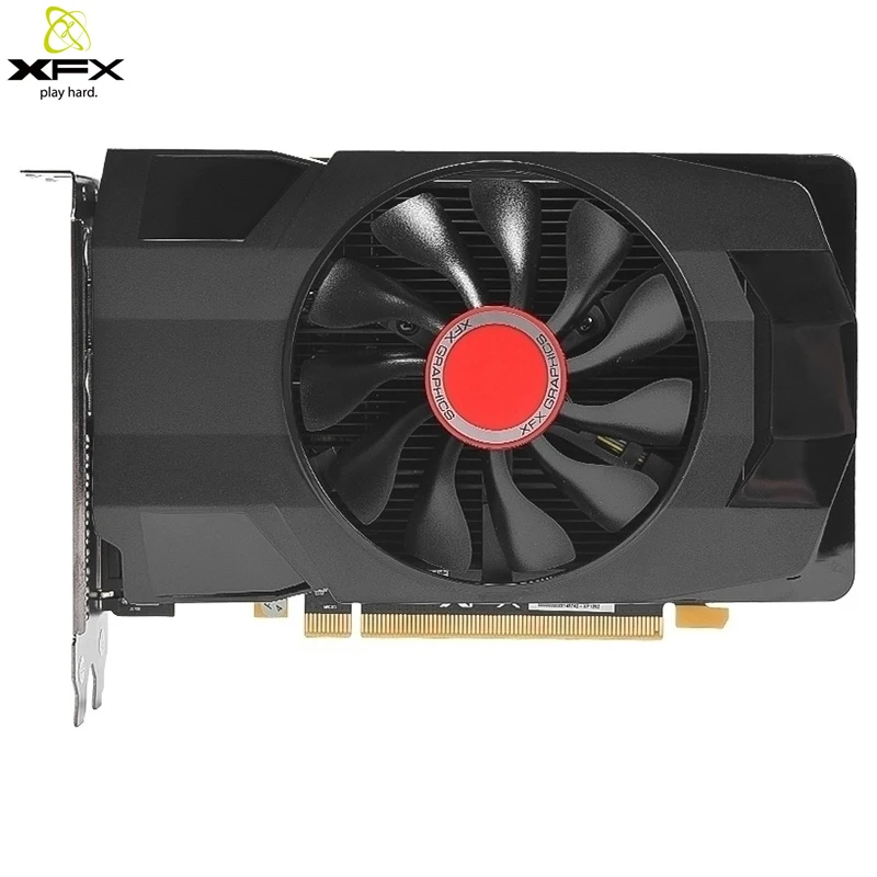 

Видеокарта XFX RX 550 4G, 4096 бит, GDDR5 6000 ×2160, графическая карта XFX RX550 4 Гб, Radeon HDMI 550 мгц, компьютерные карты RX 4G, б/у