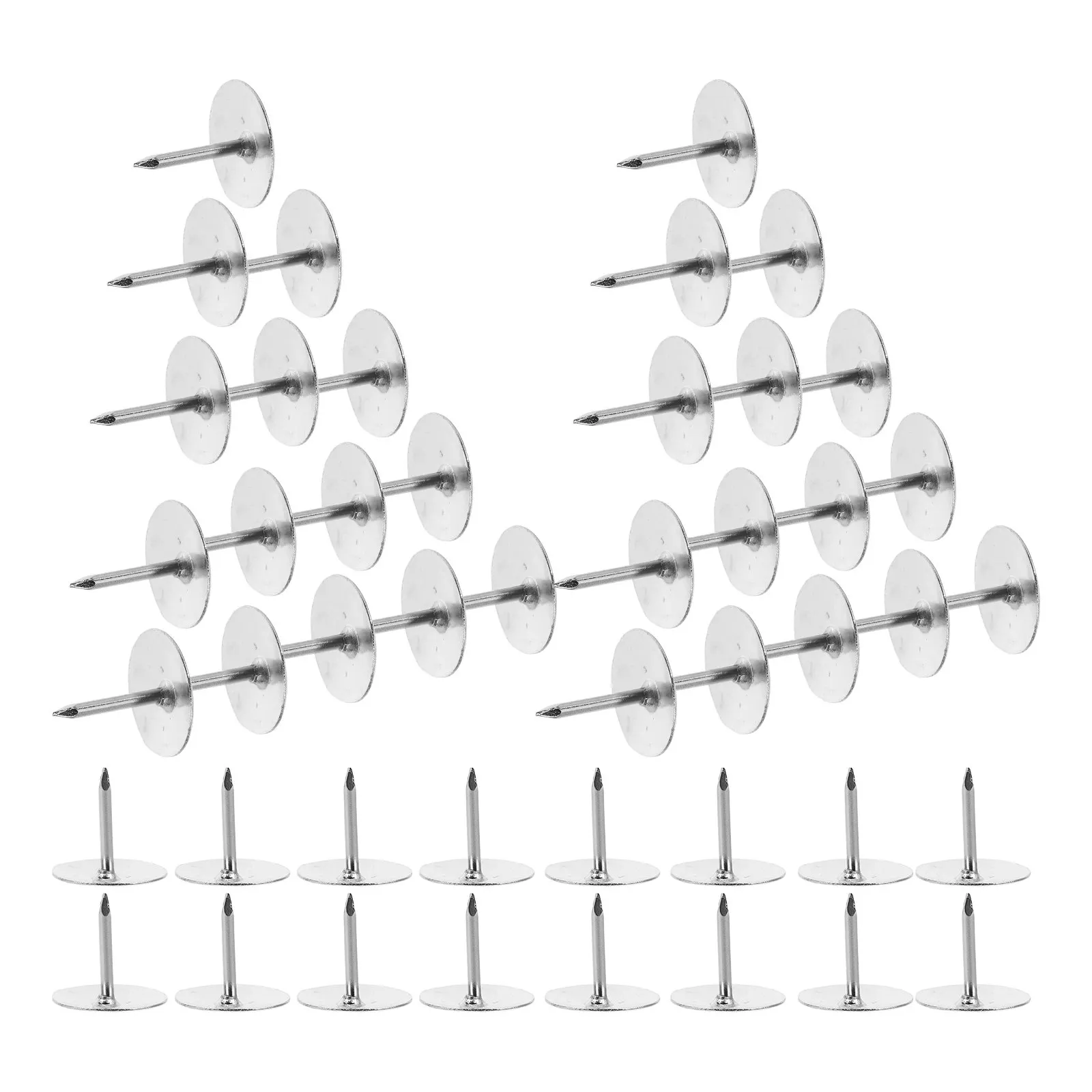 800개 철제 푸시핀, 게시판, 코르크보드, 사진벽, 지도, 일정표, 메모, 장 벽..
