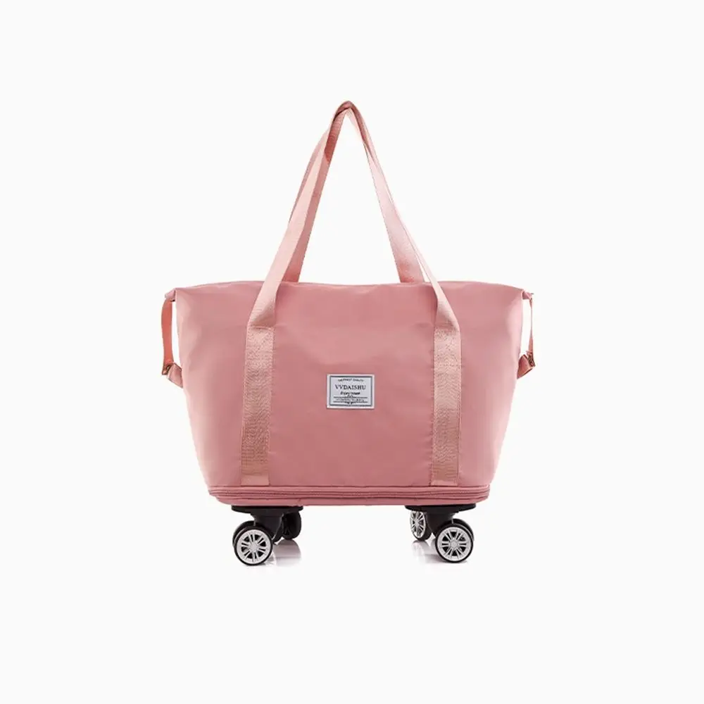 Expandable Rolling Duffle Bag with Wheels Foldable Multiple Pocket Rolling Luggage Bag with Wheels