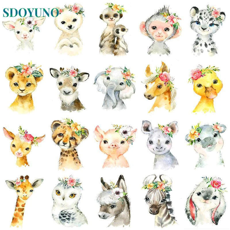 

SUOYUNO 5D Diamond Painting Kit Cartoon Full Round Diamond Mosaic DIY Diamond Embroidery Mosaic Animal Home Decoration Gift