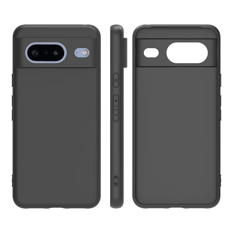 Luxury Silicone Matte Phone Cover with Camera Protection and Shockproof Bumper